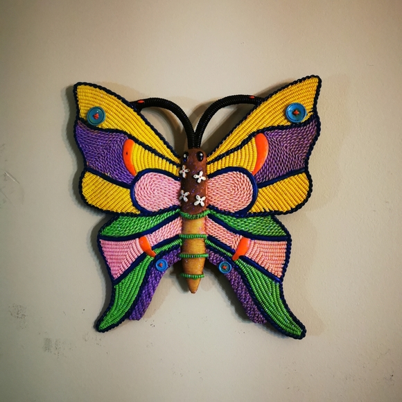 Colourful Resin Glittery Butterfly Wall Hanging Decorative - Picture 7 of 17